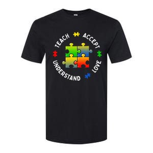 Teacher Teach Accept Understand Autism Community Softstyle CVC T-Shirt