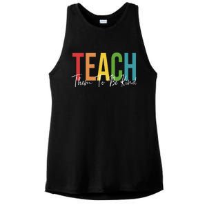 Teach Them All To Be Kind Kindness Matters Teacher Ladies PosiCharge Tri-Blend Wicking Tank