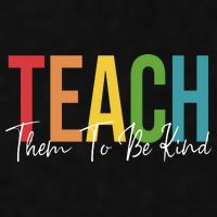 Teach Them All To Be Kind Kindness Matters Teacher Ladies PosiCharge Tri-Blend Wicking Tank