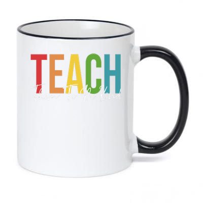 Teach Them All To Be Kind Kindness Matters Teacher 11oz Black Color Changing Mug