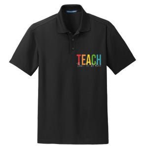 Teach Them All To Be Kind Kindness Matters Teacher Dry Zone Grid Polo