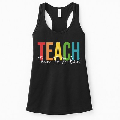 Teach Them All To Be Kind Kindness Matters Teacher Womens Tank Top