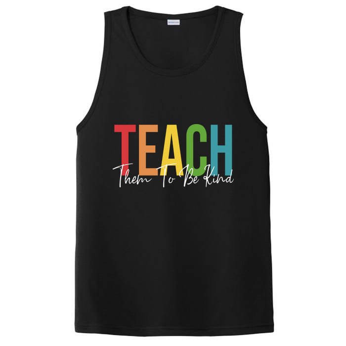 Teach Them All To Be Kind Kindness Matters Teacher PosiCharge Competitor Tank