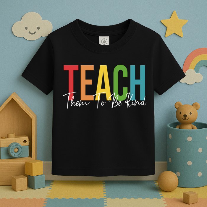 Teach Them All To Be Kind Kindness Matters Teacher Toddler T-Shirt