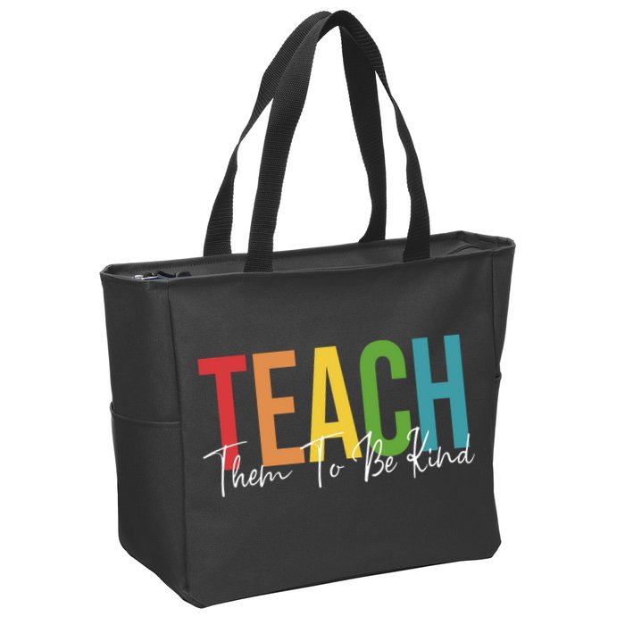 Teach Them All To Be Kind Kindness Matters Teacher Zip Tote Bag
