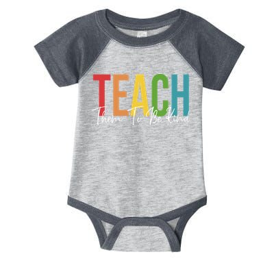 Teach Them All To Be Kind Kindness Matters Teacher Infant Baby Jersey Bodysuit
