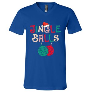 Tinsel Tits And Jingle Balls Funny Matching Christmas Couple Cool Gift V-Neck T-Shirt