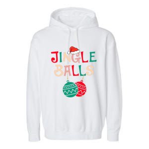 Tinsel Tits And Jingle Balls Funny Matching Christmas Couple Cool Gift Garment-Dyed Fleece Hoodie