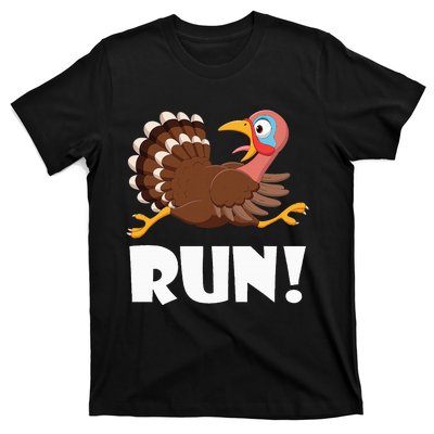 Turkey Trot Adult Running Costume Face Run T-Shirt