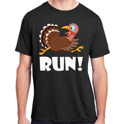 Turkey Trot Adult Running Costume Face Run Adult ChromaSoft Performance T-Shirt