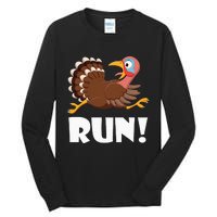 Turkey Trot Adult Running Costume Face Run Tall Long Sleeve T-Shirt