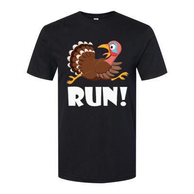 Turkey Trot Adult Running Costume Face Run Softstyle CVC T-Shirt