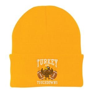 Thanksgiving Turkey And Touchdowns Football Knit Cap Winter Beanie