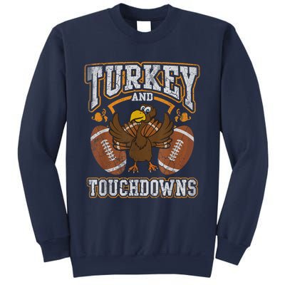 Thanksgiving Turkey And Touchdowns Football Sweatshirt