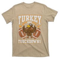 Thanksgiving Turkey And Touchdowns Football T-Shirt