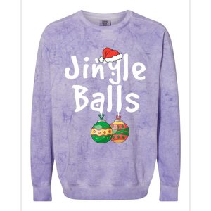 Tinsel Tits And Jingle Balls Funny Matching Christmas Couple Cool Gift Colorblast Crewneck Sweatshirt