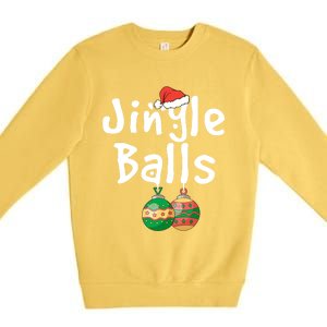 Tinsel Tits And Jingle Balls Funny Matching Christmas Couple Cool Gift Premium Crewneck Sweatshirt