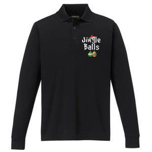 Tinsel Tits And Jingle Balls Funny Matching Christmas Couple Cool Gift Performance Long Sleeve Polo