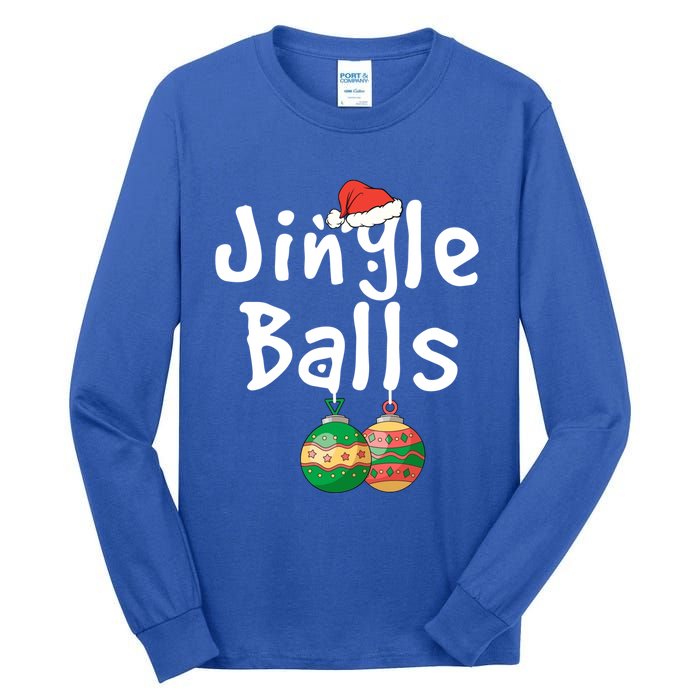 Tinsel Tits And Jingle Balls Funny Matching Christmas Couple Cool Gift Tall Long Sleeve T-Shirt