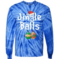 Tinsel Tits And Jingle Balls Funny Matching Christmas Couple Cool Gift Tie-Dye Long Sleeve Shirt