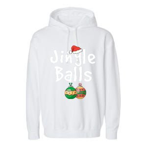 Tinsel Tits And Jingle Balls Funny Matching Christmas Couple Cool Gift Garment-Dyed Fleece Hoodie