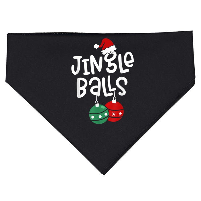 Tinsel Tits And Jingle Balls Funny Matching Christmas Couple USA-Made Doggie Bandana