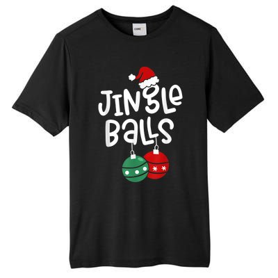 Tinsel Tits And Jingle Balls Funny Matching Christmas Couple Tall Fusion ChromaSoft Performance T-Shirt