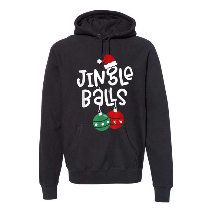 Tinsel Tits And Jingle Balls Funny Matching Christmas Couple Premium Hoodie