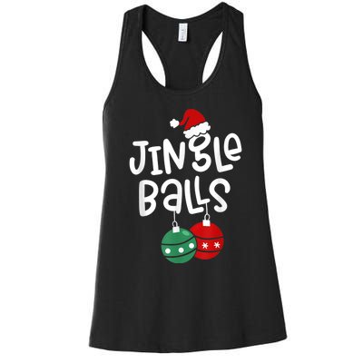 Tinsel Tits And Jingle Balls Funny Matching Christmas Couple Women's Racerback Tank