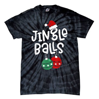 Tinsel Tits And Jingle Balls Funny Matching Christmas Couple Tie-Dye T-Shirt