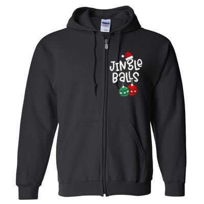 Tinsel Tits And Jingle Balls Funny Matching Christmas Couple Full Zip Hoodie