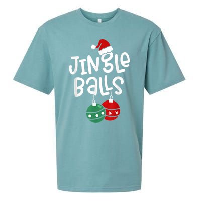 Tinsel Tits And Jingle Balls Funny Matching Christmas Couple Sueded Cloud Jersey T-Shirt