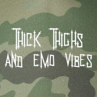 Thick Thighs And Emo Vibes Alternative Emo Music Alt Goth Legacy Tie Dye Trucker Hat