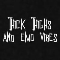 Thick Thighs And Emo Vibes Alternative Emo Music Alt Goth Ladies PosiCharge Tri-Blend Wicking Tank