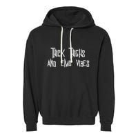 Thick Thighs And Emo Vibes Alternative Emo Music Alt Goth Garment-Dyed Fleece Hoodie