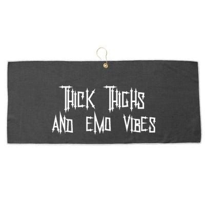 Thick Thighs And Emo Vibes Alternative Emo Music Alt Goth Large Microfiber Waffle Golf Towel