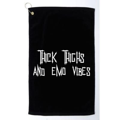Thick Thighs And Emo Vibes Alternative Emo Music Alt Goth Golf Towel