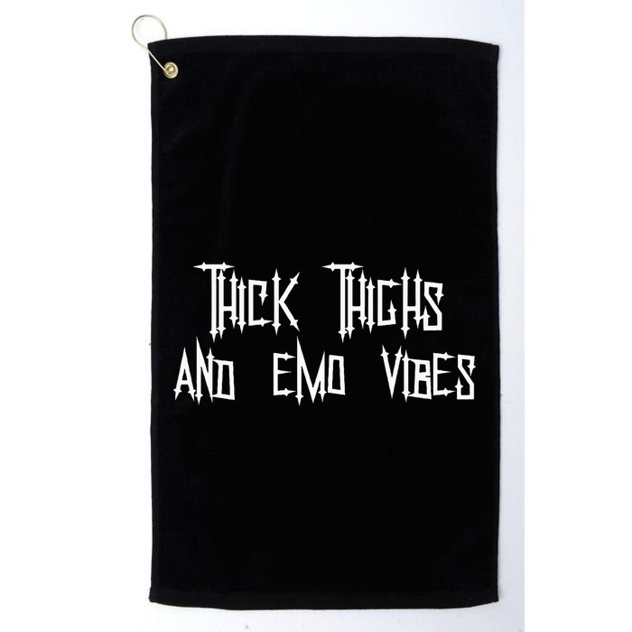 Thick Thighs And Emo Vibes Alternative Emo Music Alt Goth Golf Towel