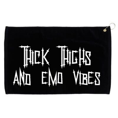 Thick Thighs And Emo Vibes Alternative Emo Music Alt Goth Grommeted Golf Towel