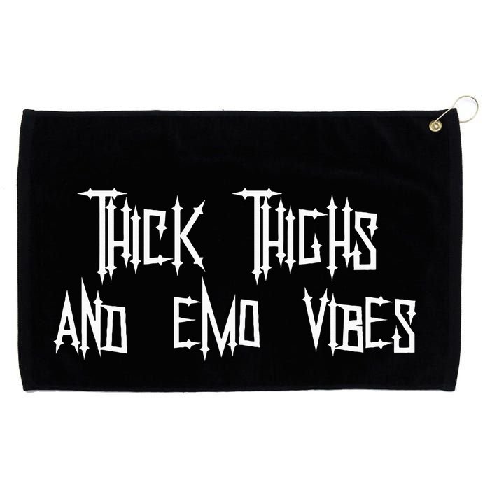 Thick Thighs And Emo Vibes Alternative Emo Music Alt Goth Grommeted Golf Towel