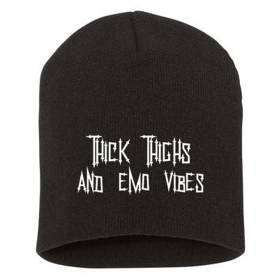 Thick Thighs And Emo Vibes Alternative Emo Music Alt Goth Short Acrylic Beanie