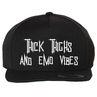 Thick Thighs And Emo Vibes Alternative Emo Music Alt Goth Wool Snapback Cap