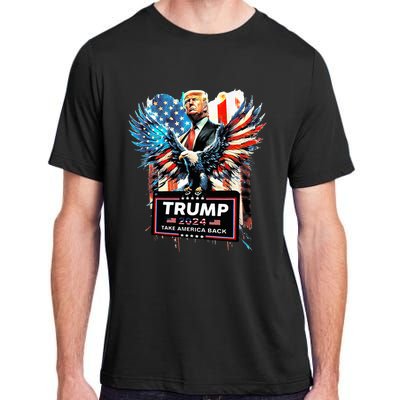 Trump Take America Back 2024 Eagle Us Flag Adult ChromaSoft Performance T-Shirt