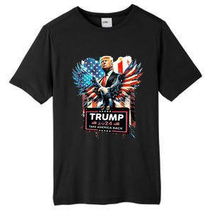 Trump Take America Back 2024 Eagle Us Flag Tall Fusion ChromaSoft Performance T-Shirt