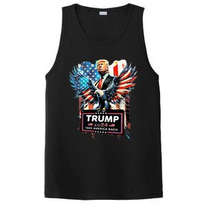 Trump Take America Back 2024 Eagle Us Flag PosiCharge Competitor Tank