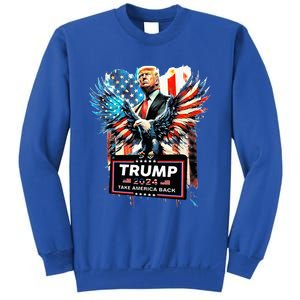 Trump Take America Back 2024 Eagle Us Flag Sweatshirt