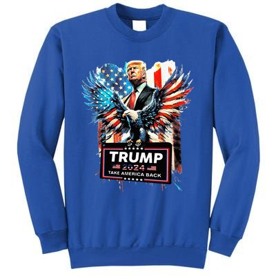 Trump Take America Back 2024 Eagle Us Flag Tall Sweatshirt