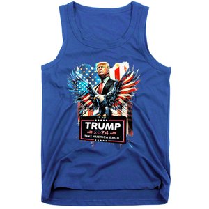 Trump Take America Back 2024 Eagle Us Flag Tank Top