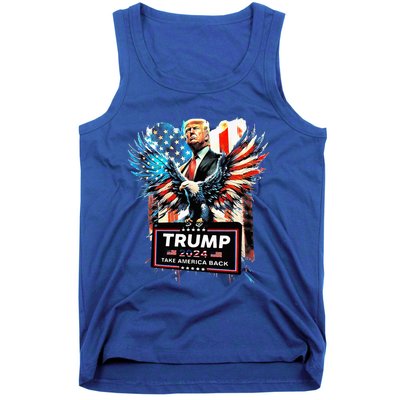 Trump Take America Back 2024 Eagle Us Flag Tank Top