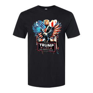 Trump Take America Back 2024 Eagle Us Flag Softstyle CVC T-Shirt